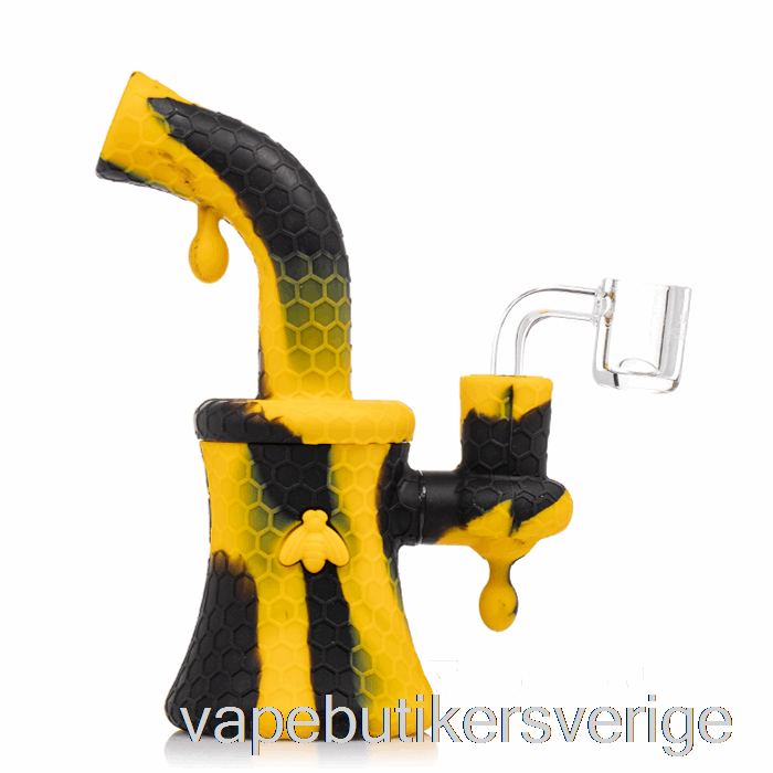Vape Sverige Stratus Bee Silikon Dab Rig Sol (svart / Gul)